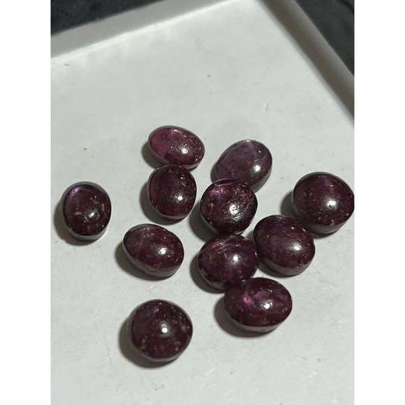 1x Natural Star Ruby Oval Cut Stones cabochon Polished Gemstone 6-7 Ct Per Stone - Picture 6 of 6